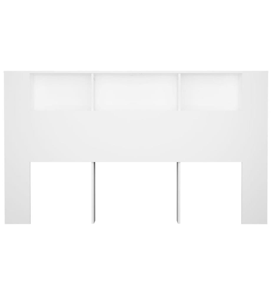 Armoire de tête de lit Blanc 180x18,5x104,5 cm