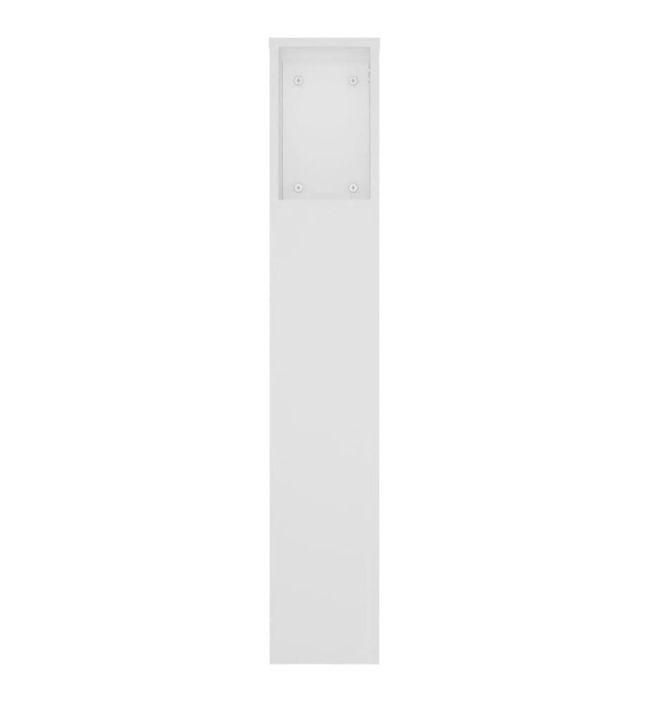 Armoire de tête de lit Blanc 180x18,5x104,5 cm