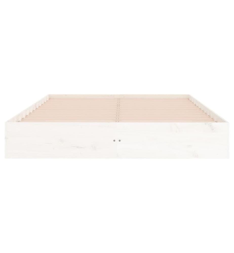 Massivholzbett Weiss 120x200 cm