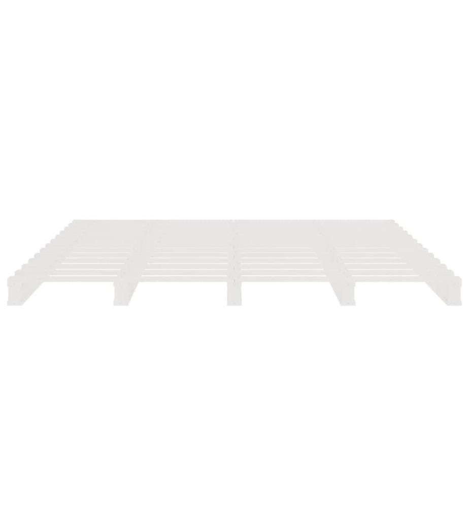 Palettenbett Weiss 160x200 cm Massivholz Kiefer