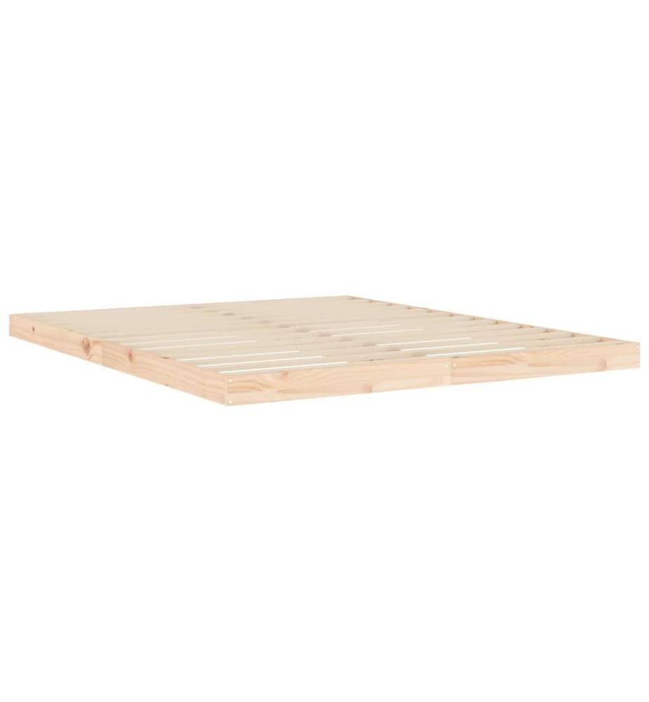 Cadre de lit sans matelas 160x200 cm bois massif de pin