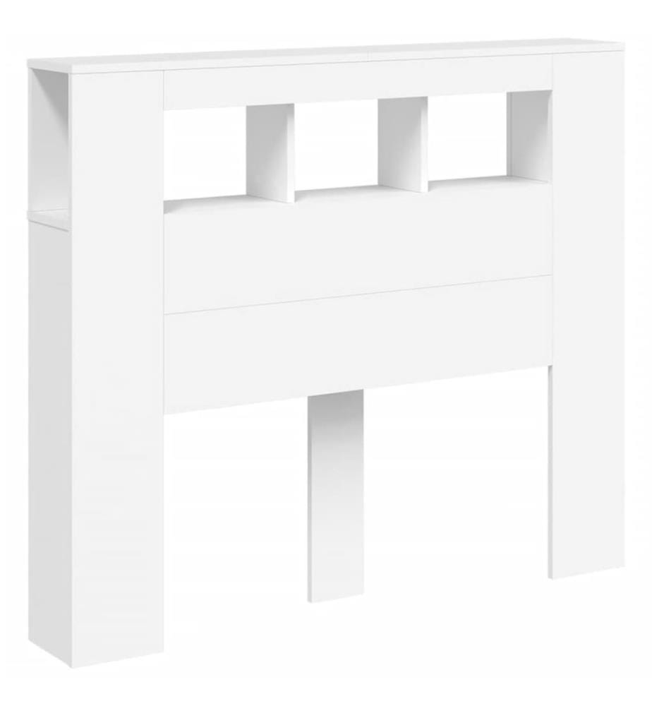 LED-Kopfteil Weiss 120x18,5x103,5 cm Holzwerkstoff
