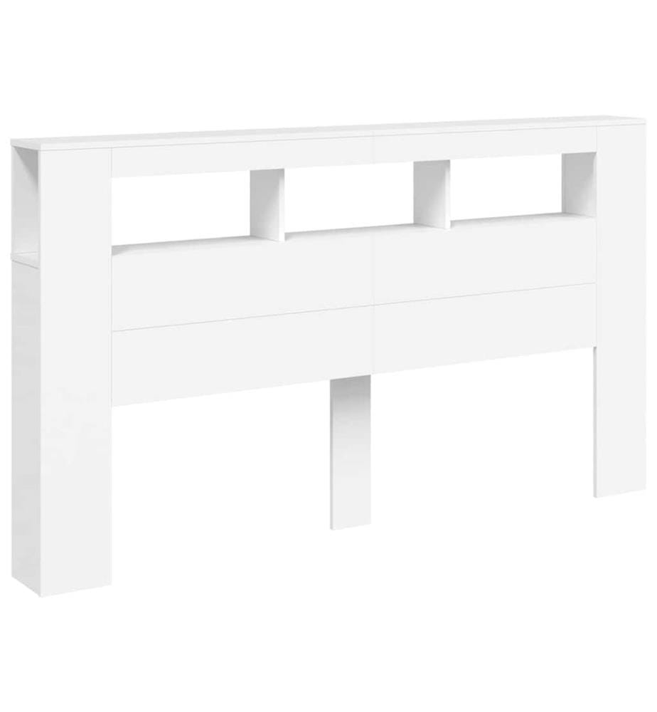 LED-Kopfteil Weiss 180x18,5x103,5 cm Holzwerkstoff