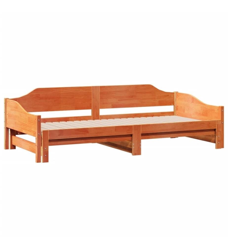 Lit de jour et lit gigogne sans matelas 90x200 cm bois massif