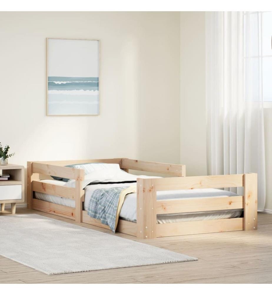 Cadre de lit sans matelas 70x140 cm bois de pin massif