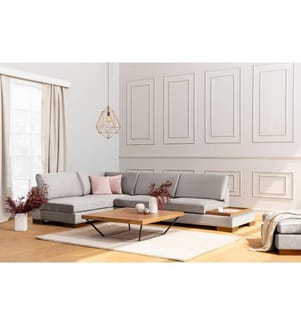 Tulip Corner Sofa - Light Grey
