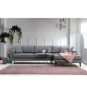 Nordic Corner Sofa-Bed - Dark Grey