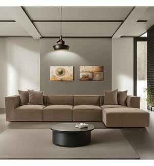Sora Corner Sofa - Brown