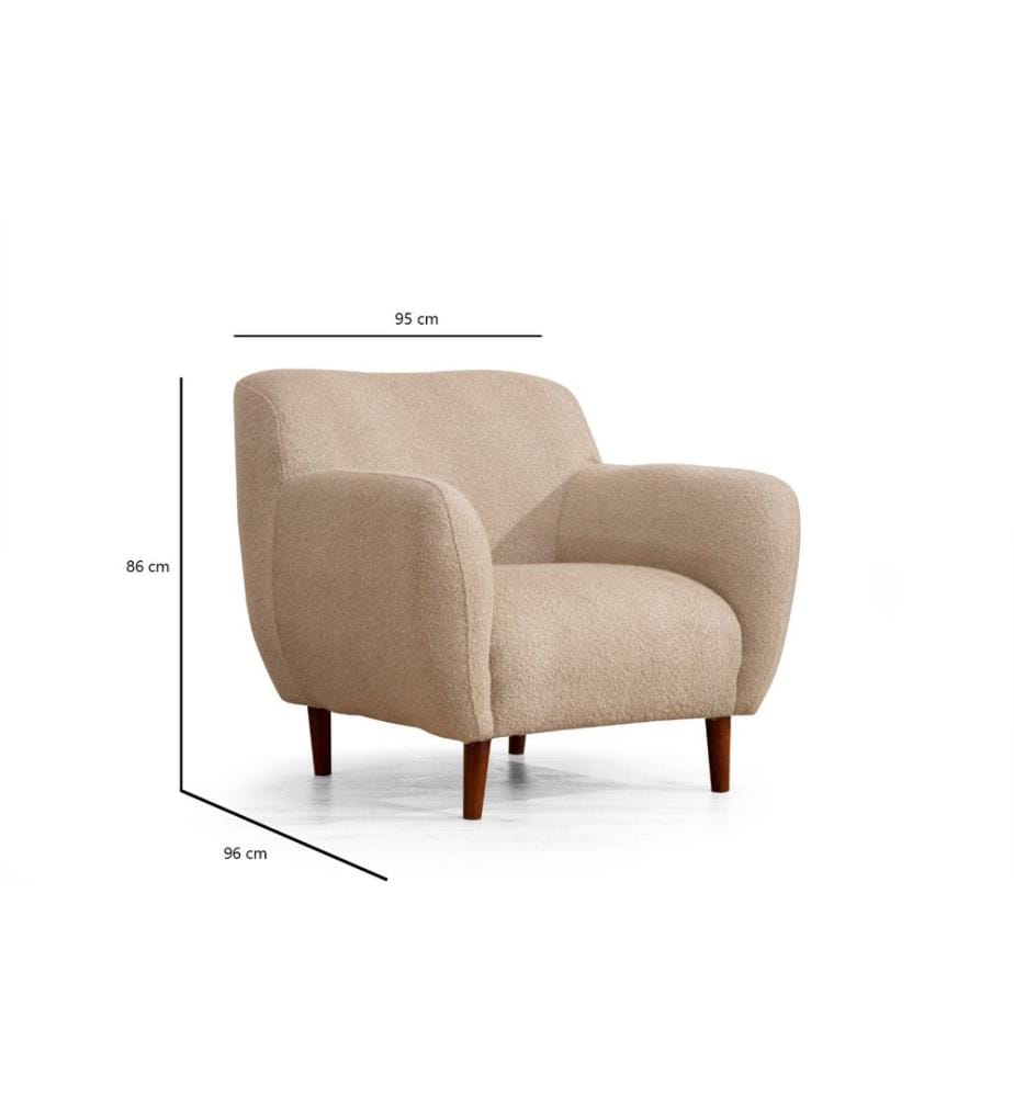 Napoli Wing Chair - Cappuccino