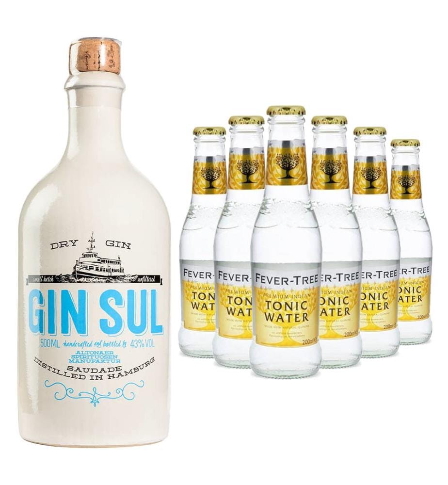 Gin Sul + 6x Fevertree Indian Tonic - 50 cl + 6 x 20 cl