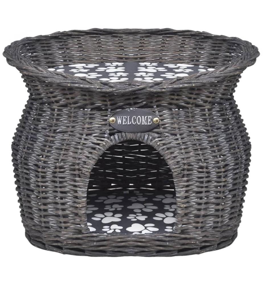 Kuschelhöhle für Katzen Haustiere mit Kissen Weide
