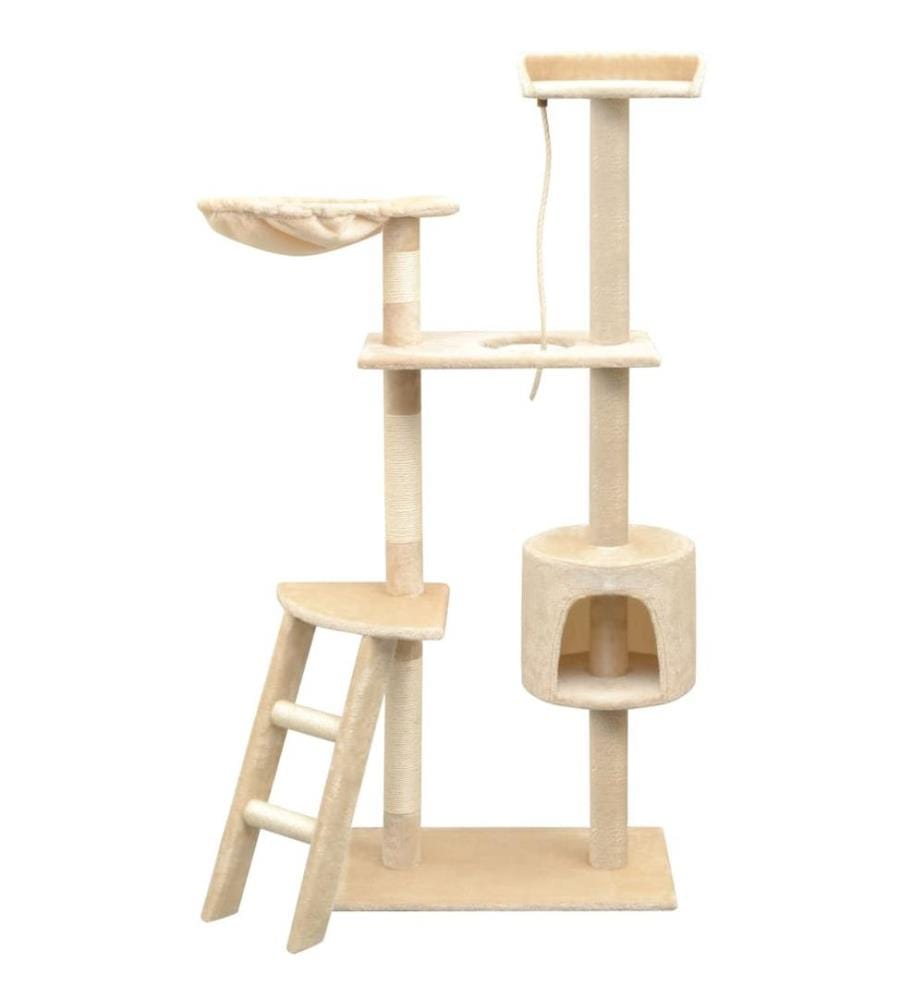 Arbre à chat avec griffoirs en sisal 150 cm Beige