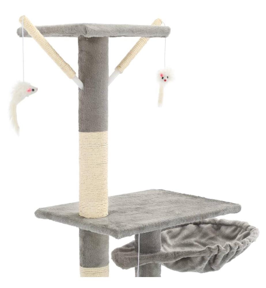 Katzen-Kratzbaum mit Sisal-Kratzsäulen 230 - 250 cm Grau