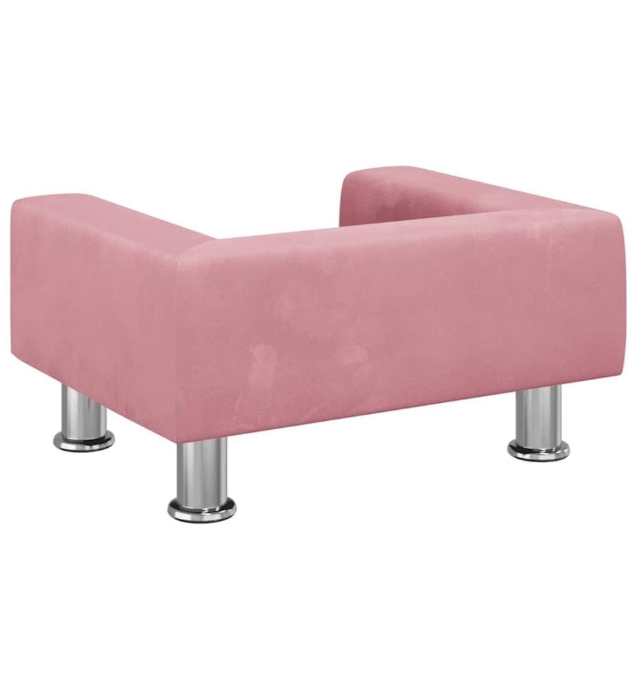 Hundebett Rosa 50x40x26,5 cm Samt