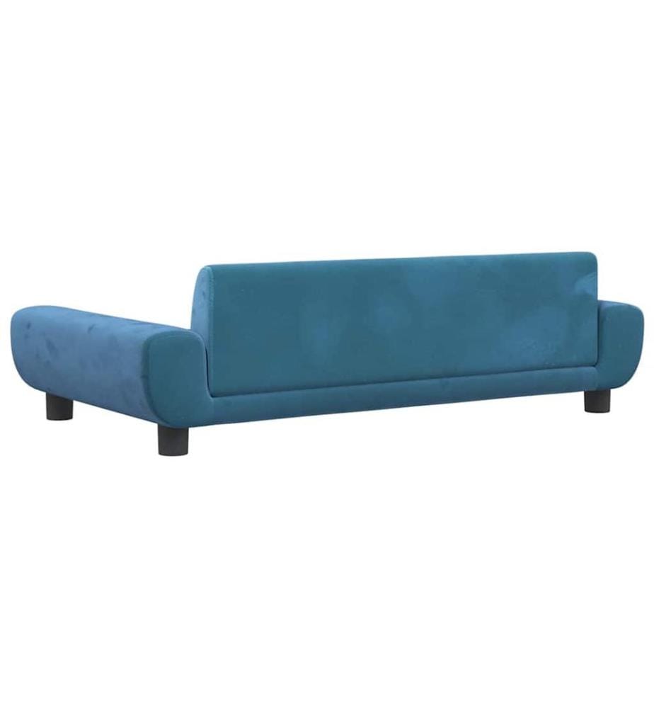 Hundebett Blau 100x54x33 cm Samt