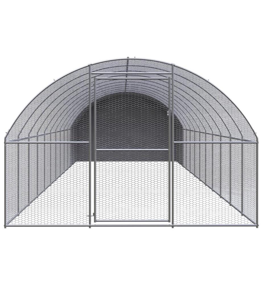 Outdoor-Hühnerstall 3x12x2 m Verzinkter Stahl