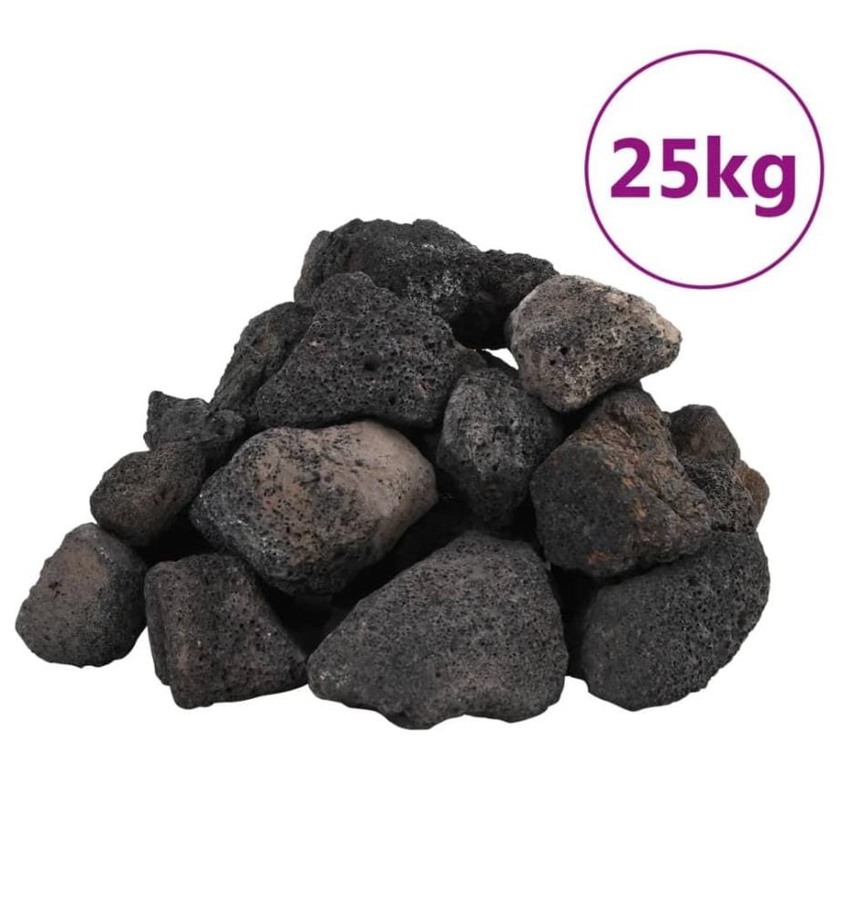 Roches volcaniques 25 kg noir 5-8 cm