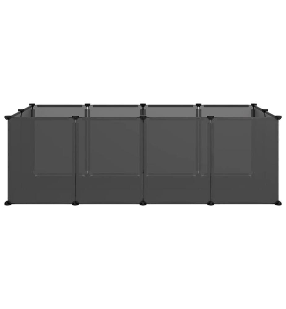 Kleintierkäfig Schwarz 144x74x46,5 cm PP und Stahl