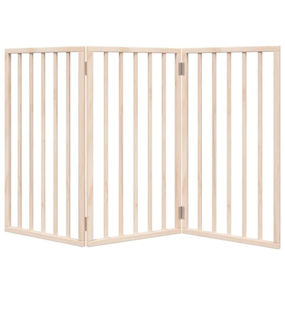 Barrière pour chien pliable à 3 panneaux 150 cm Bois de peuplier