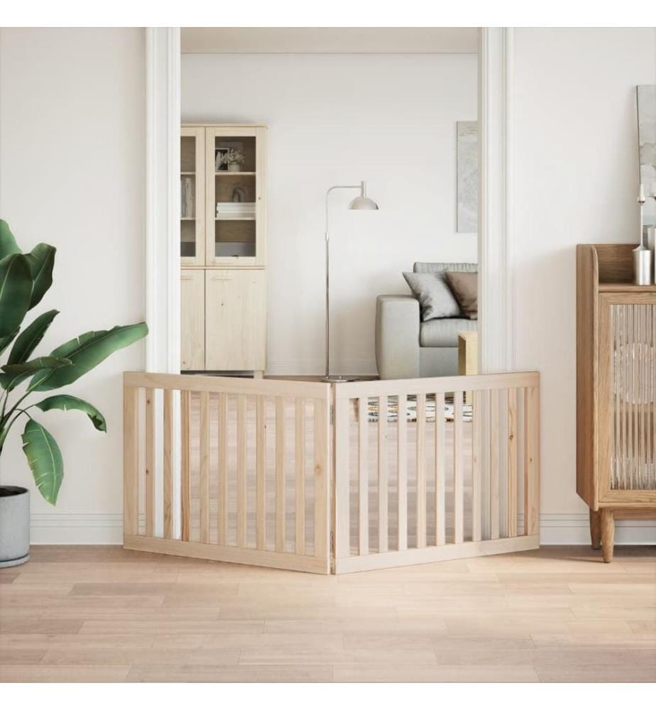 Barrière pour chien pliable à 2 panneaux 160 cm Bois de peuplier