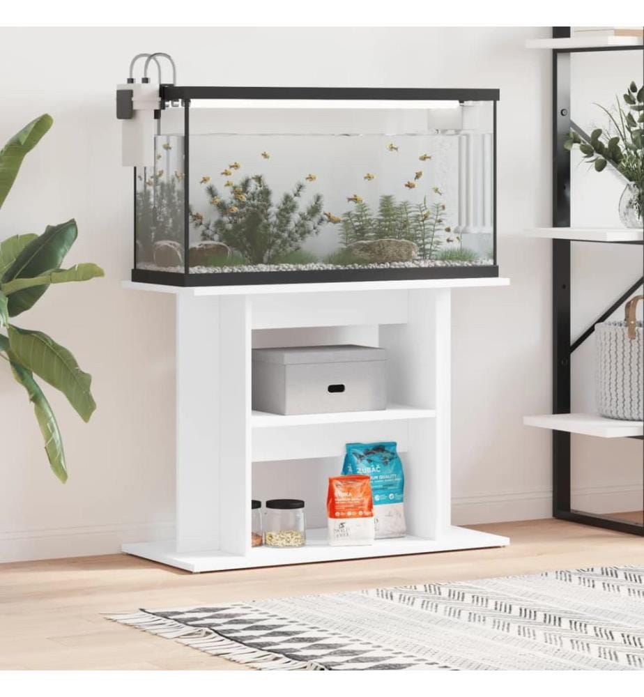 Aquariumständer Weiss 80x35x60 cm Holzwerkstoff