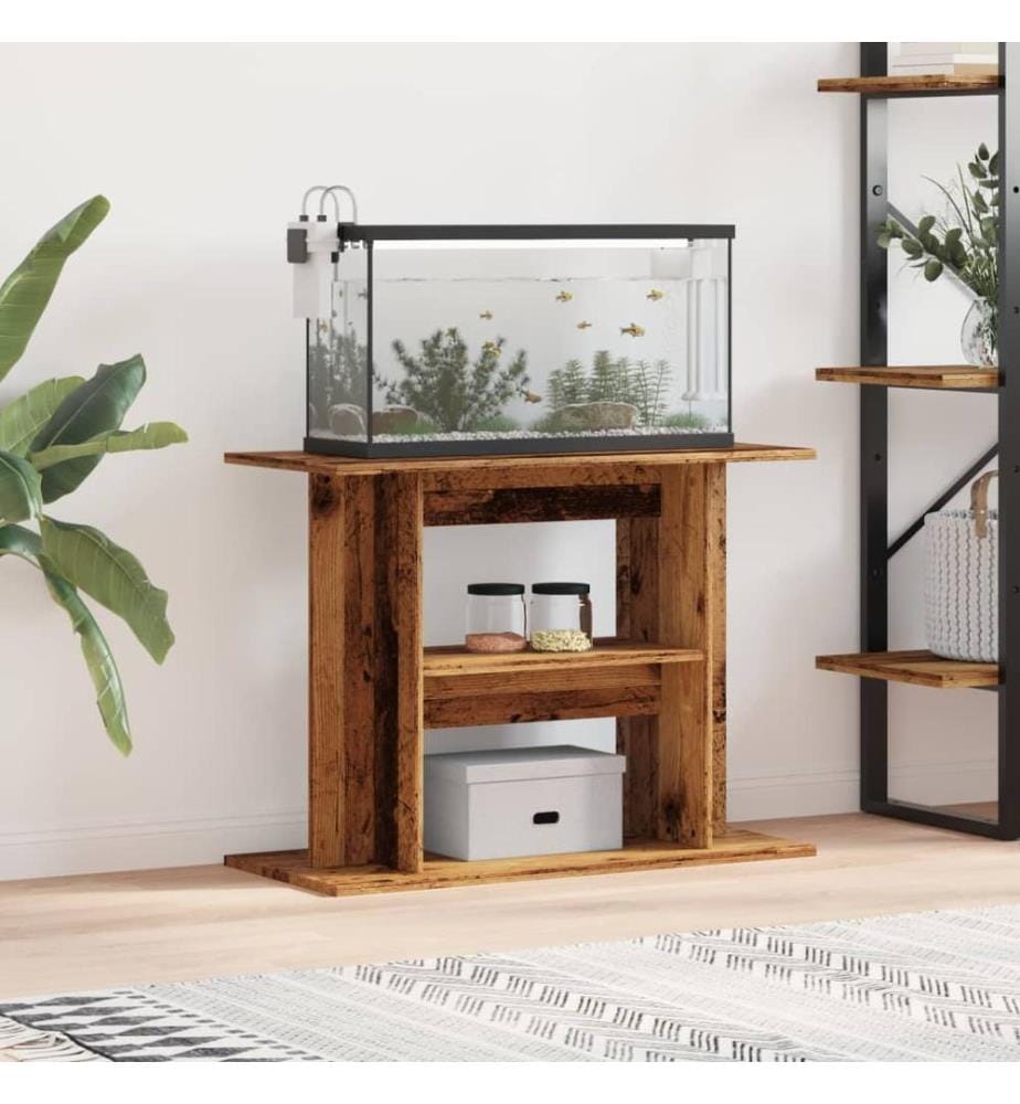 Aquariumständer Altholz 80x35x60 cm Holzwerkstoff