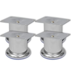 Pieds ronds de canapé 4 pcs Chrome 60 mm