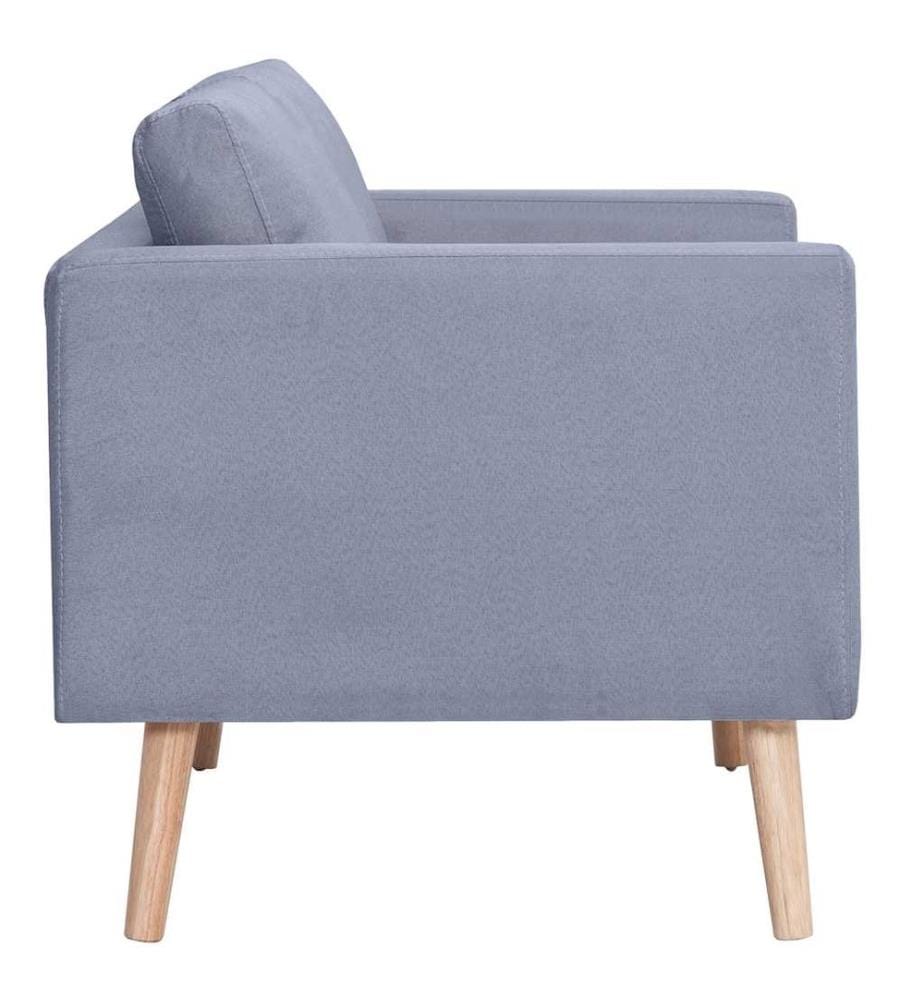 Sofa 2-Sitzer Stoff Hellgrau
