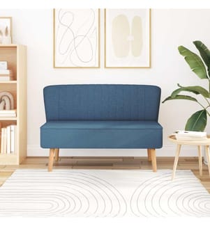 Canapé 117x55,5x77 cm Tissu Bleu