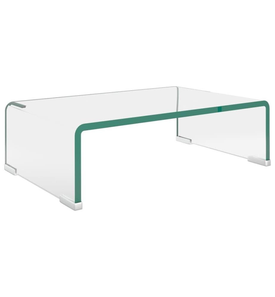 TV-Tisch/Bildschirmerhöhung Glas Transparent 40x25x11 cm
