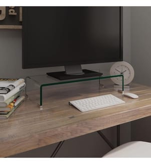 Meuble TV/pour moniteur 60x25x11 cm verre transparent