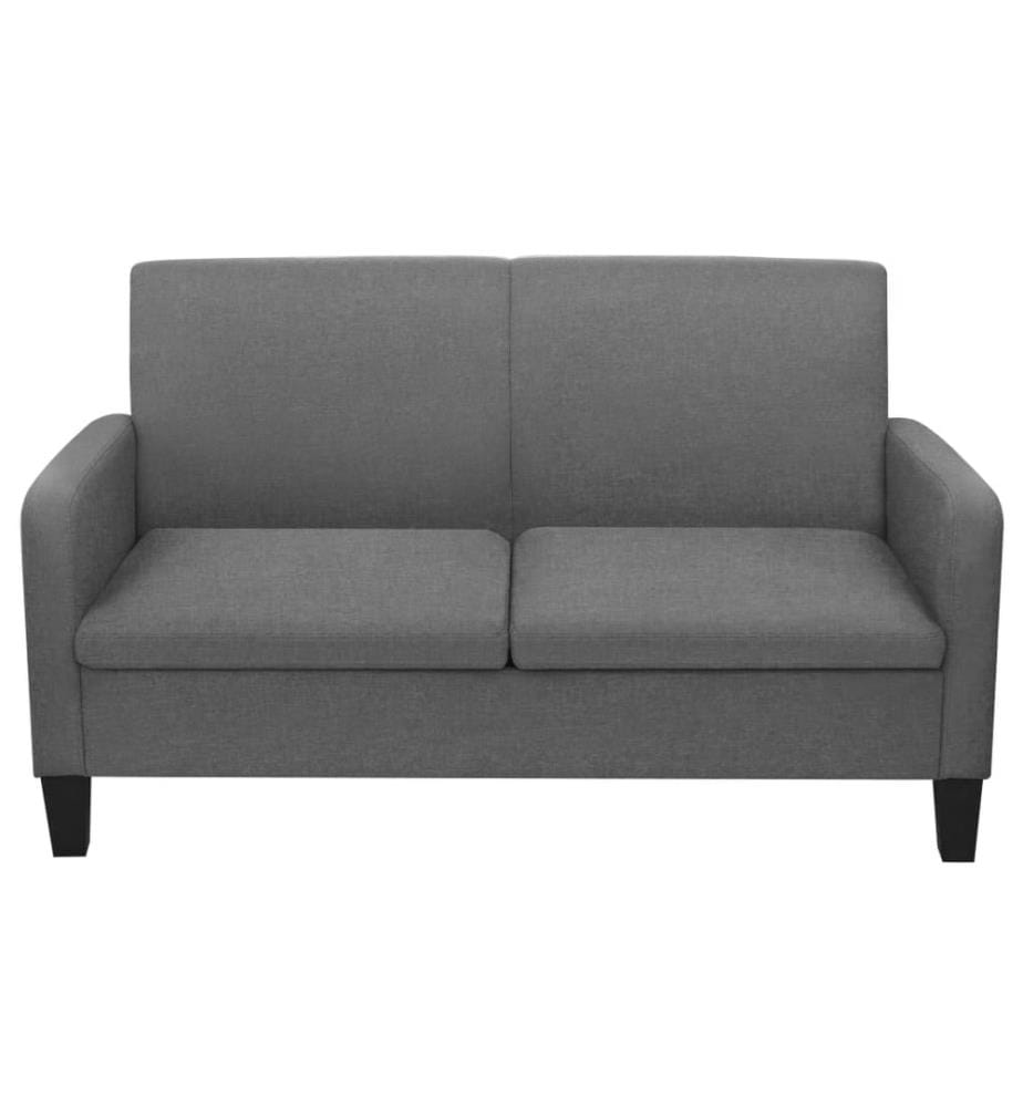 Canapé à 2 places 135x65x76 cm Gris foncé