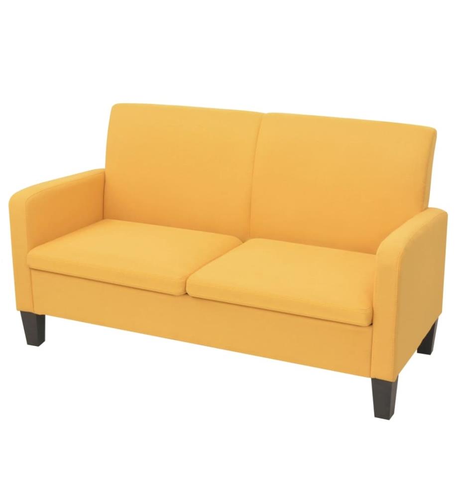Sofa 2-Sitzer 135x65x76 cm Gelb