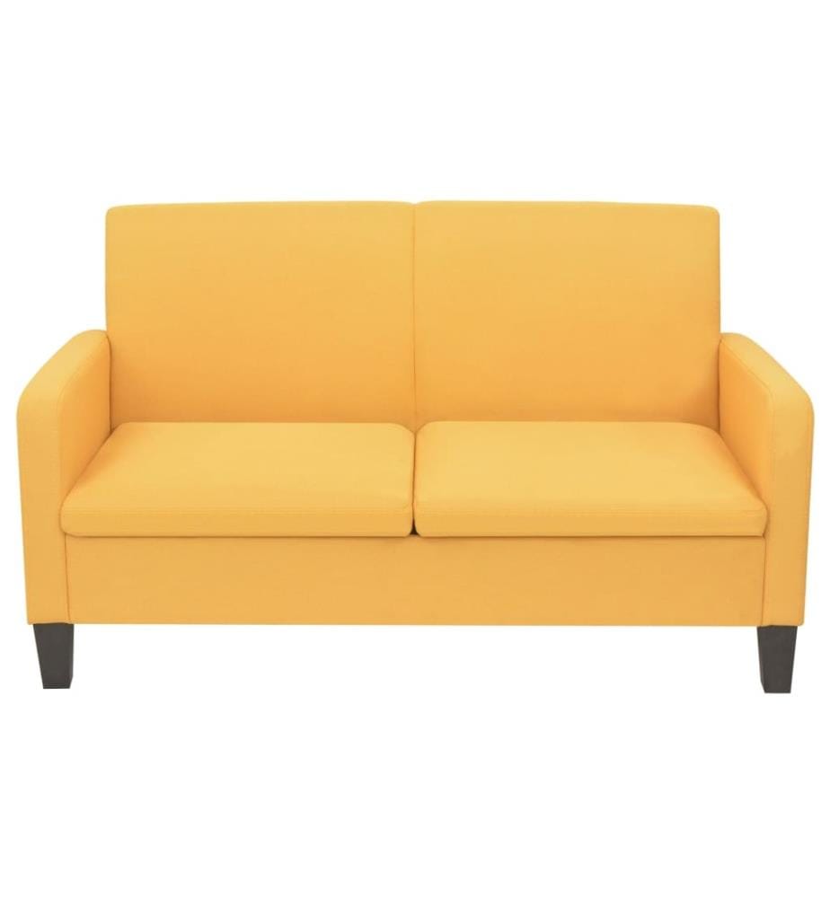 Sofa 2-Sitzer 135x65x76 cm Gelb