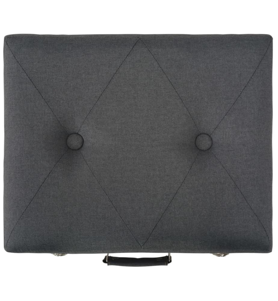 Hocker mit Stauraum 3 Stk. Dunkelgrau Stoff