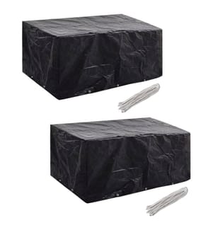 Gartenmöbel-Abdeckungen 2 Stk. 10 Ösen 240x140 cm
