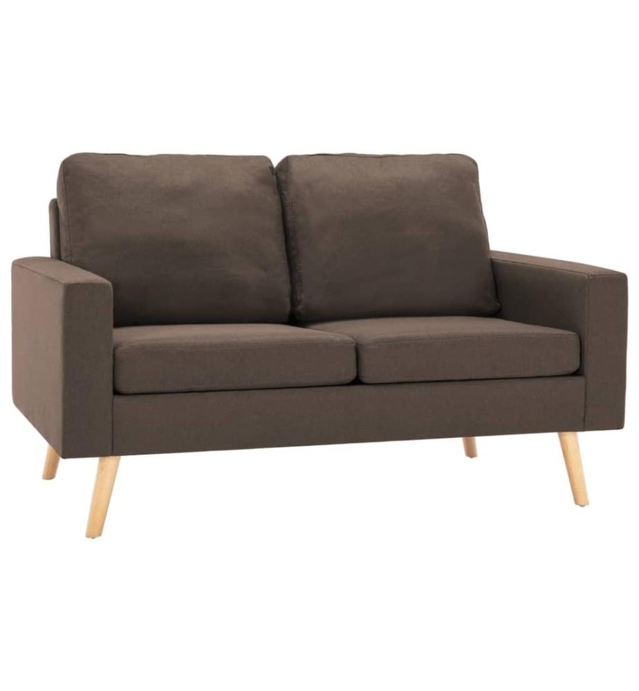 2-Sitzer-Sofa Braun Stoff