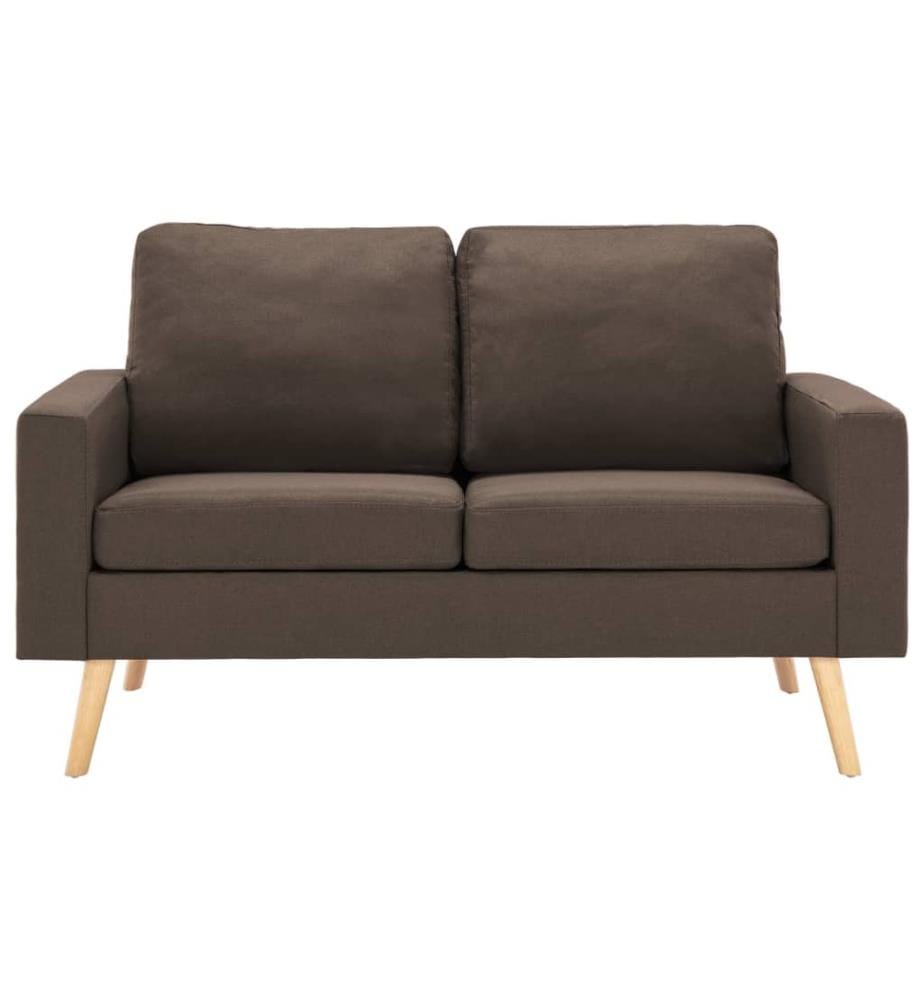 2-Sitzer-Sofa Braun Stoff