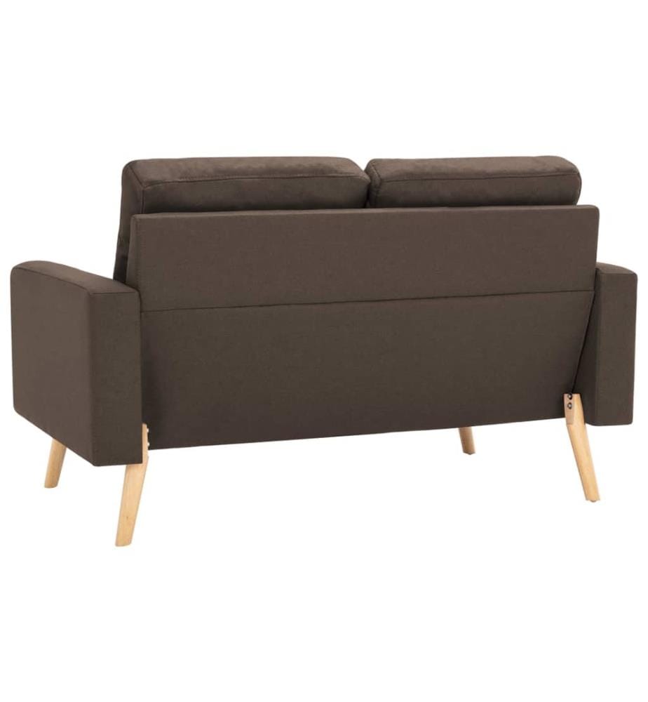 2-Sitzer-Sofa Braun Stoff