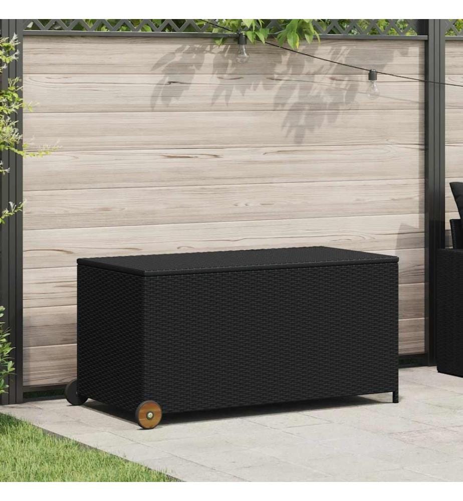 Garten-Auflagenbox Schwarz 120x65x61 cm Poly Rattan
