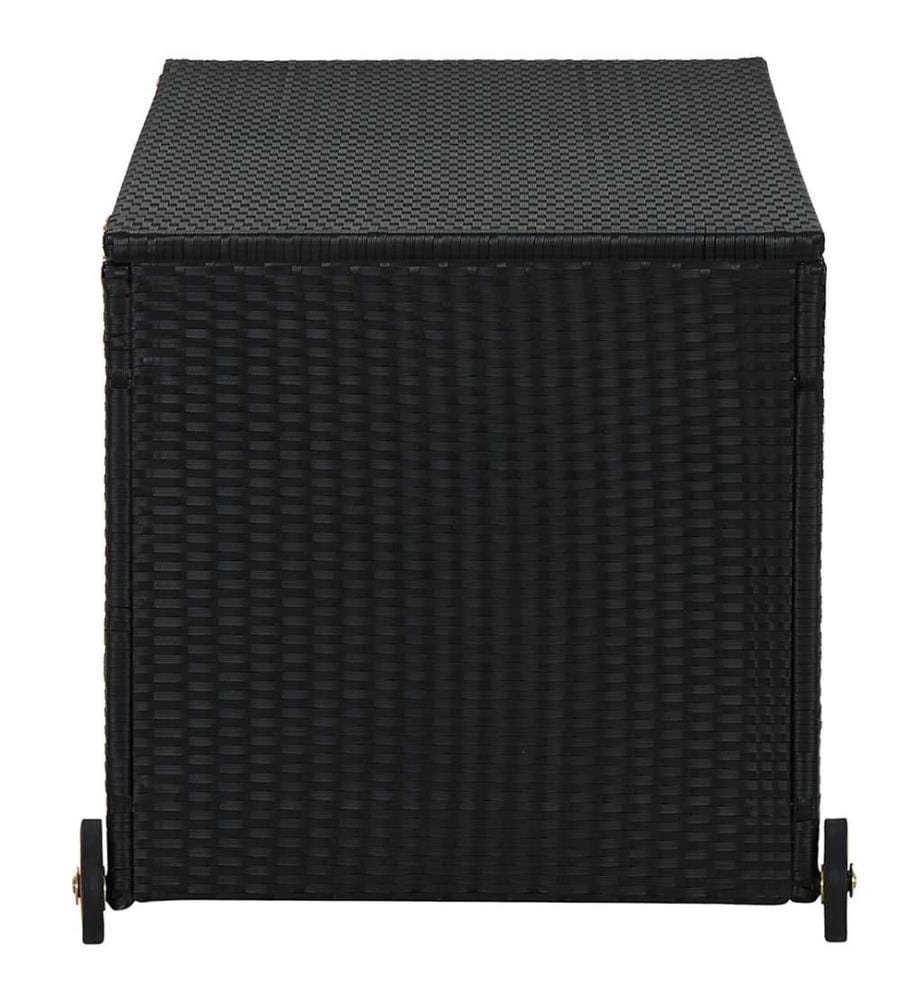 Garten-Auflagenbox Schwarz 120x65x61 cm Poly Rattan