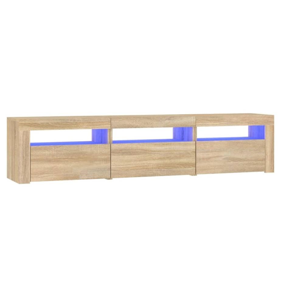 TV-Schrank mit LED-Leuchten Sonoma-Eiche 180x35x40 cm