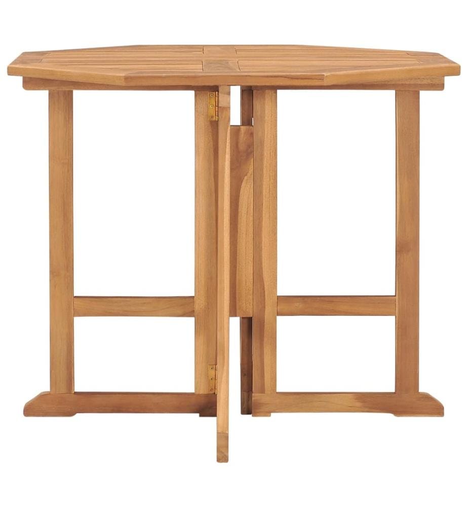 Klappbarer Garten-Esstisch 90x90x75 cm Massivholz Teak