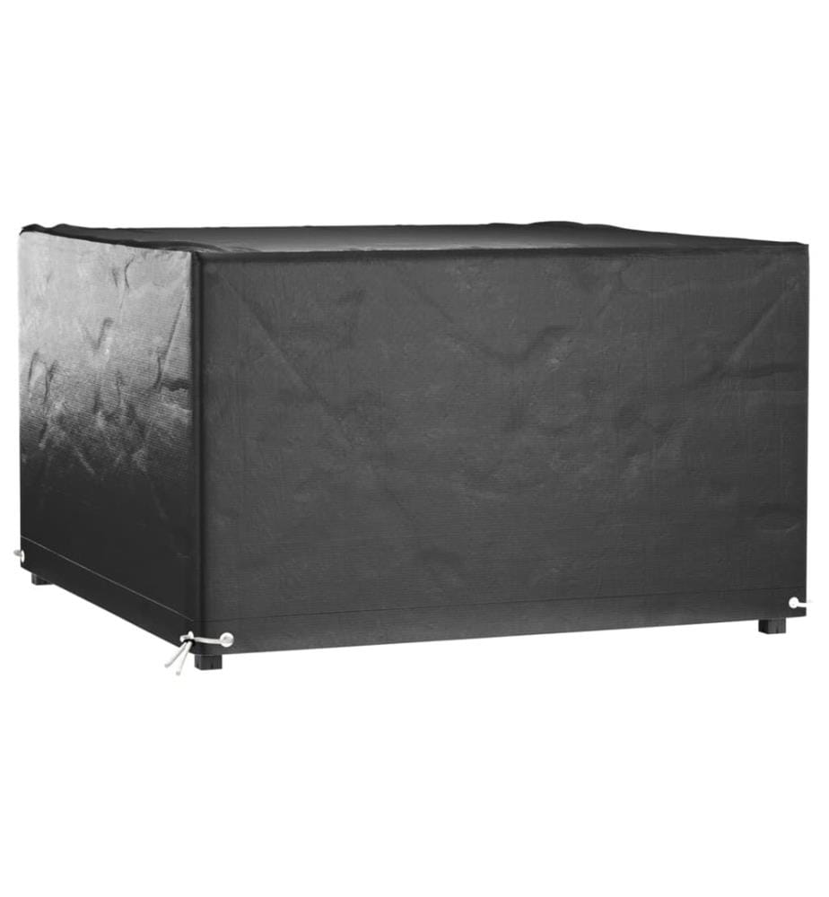Housses de salon de jardin 2 pcs 8 oeillets 125x125x75 cm carré