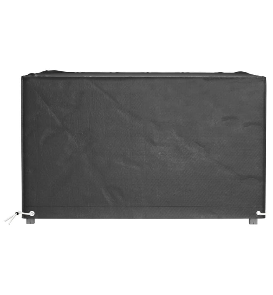 Housses de salon de jardin 2 pcs 8 oeillets 125x125x75 cm carré