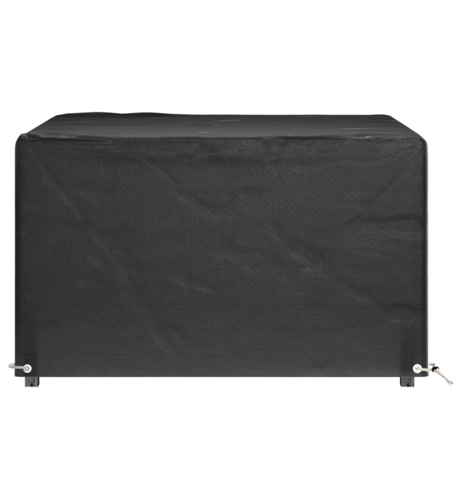 Housses de salon de jardin 2 pcs 8 oeillets 125x125x75 cm carré