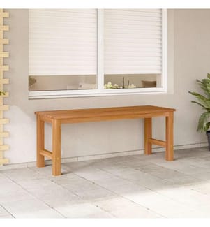 Gartenbank 114 cm Massivholz Teak
