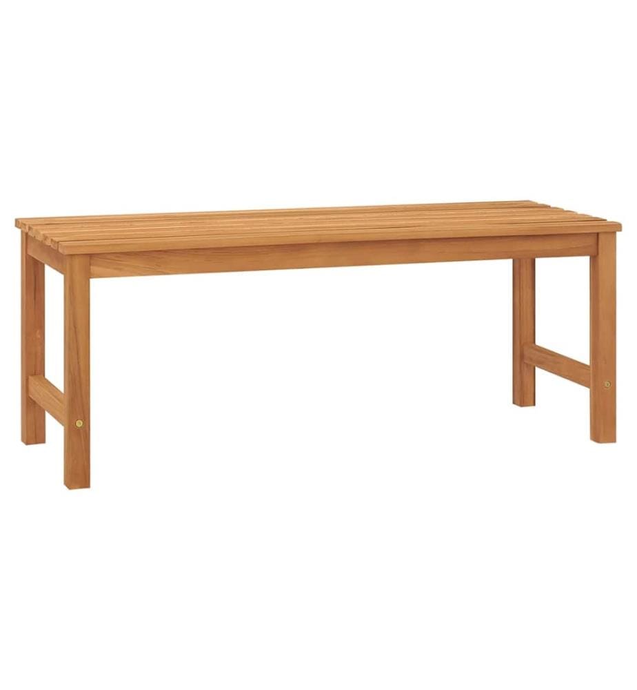 Banc de jardin 114 cm bois de teck solide