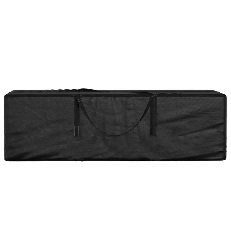 Sac de rangement pour coussins de jardin noir 135x40x55 cm PE