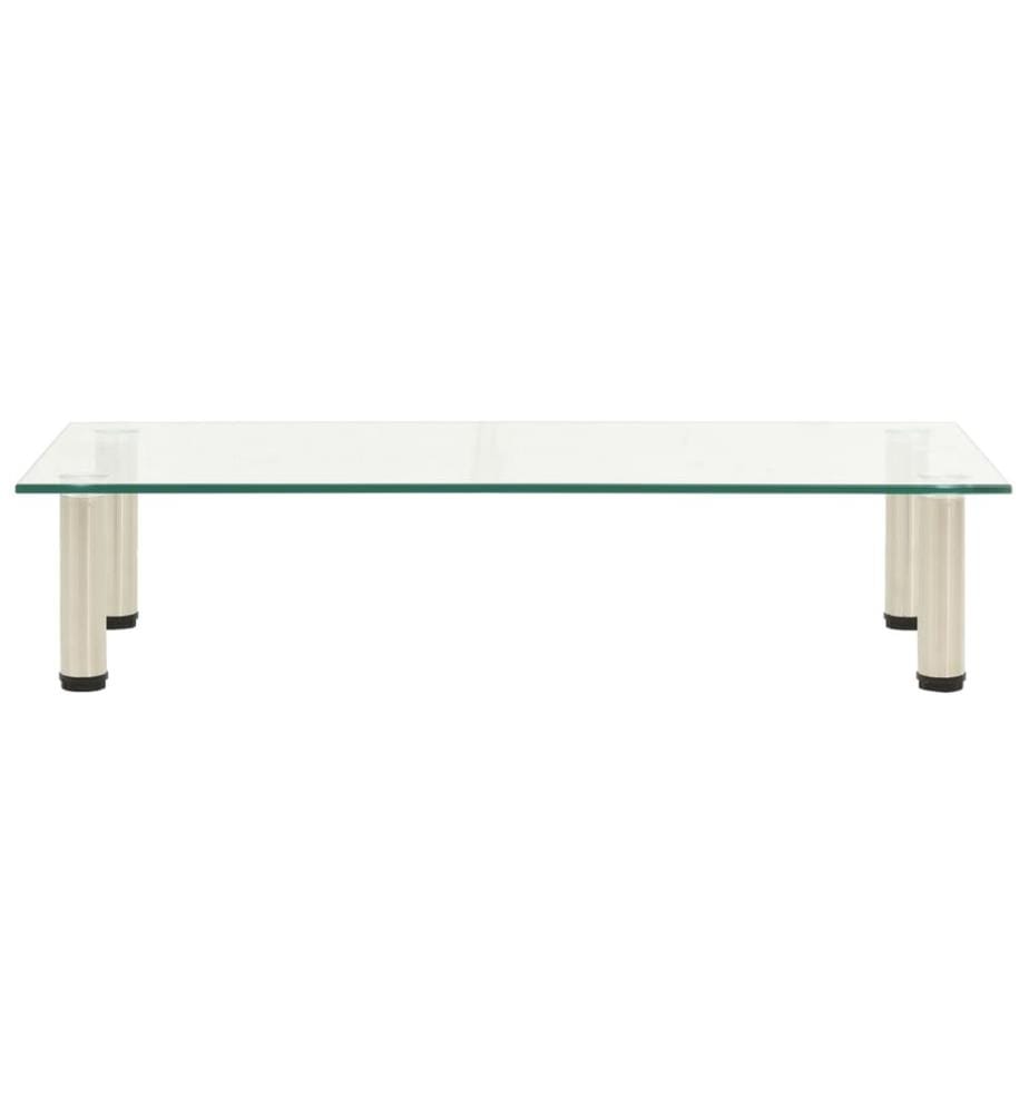 Meuble TV Transparent 80x35x17 cm Verre trempé